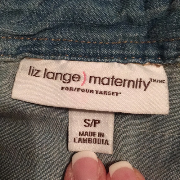 Liz Lange Maternity denim dress size S - Picture 2 of 2